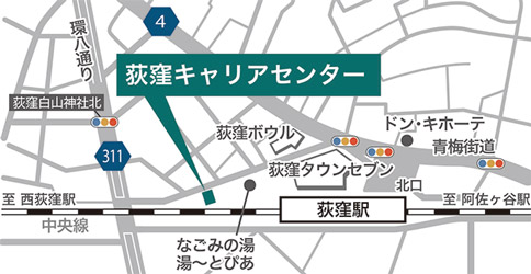 荻窪キャリアセンターの地図画像