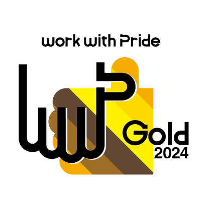 ロゴ画像：work with pride gold